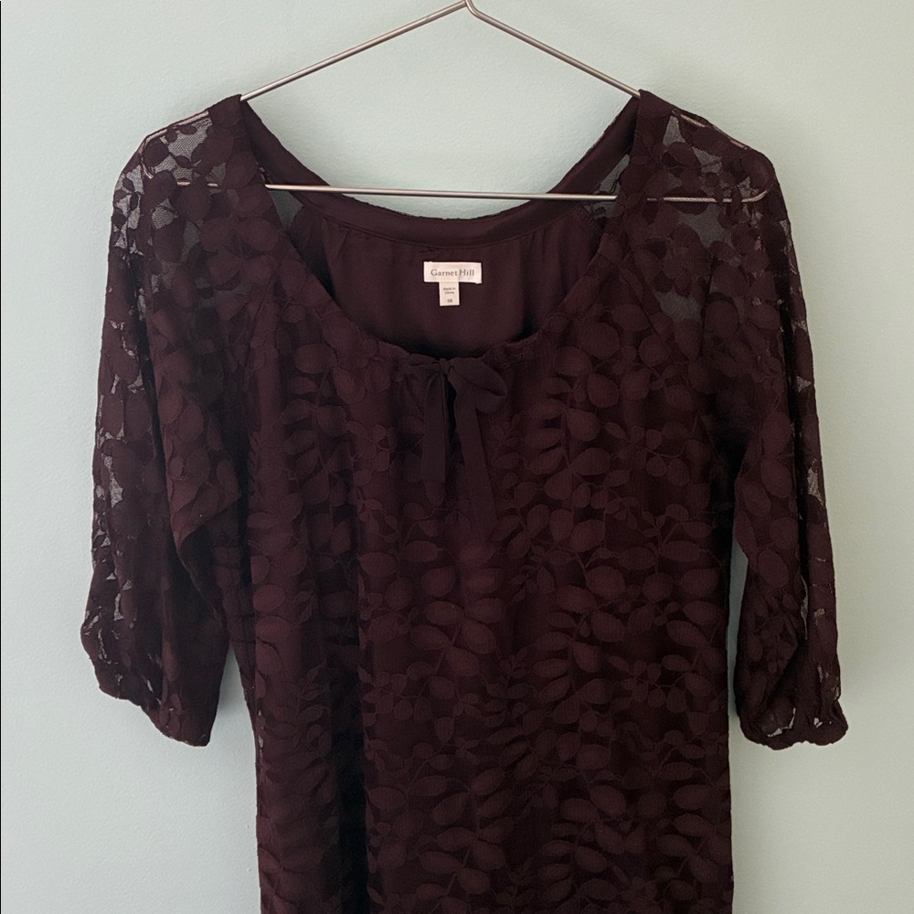 Garnet Hill burgundy dress size 8